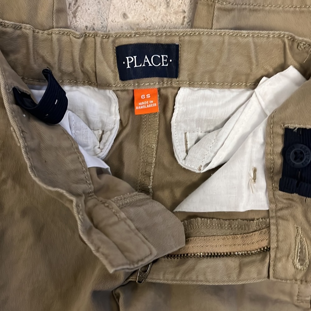 Tan khakis boys size 6 slim - Picture 3 of 3
